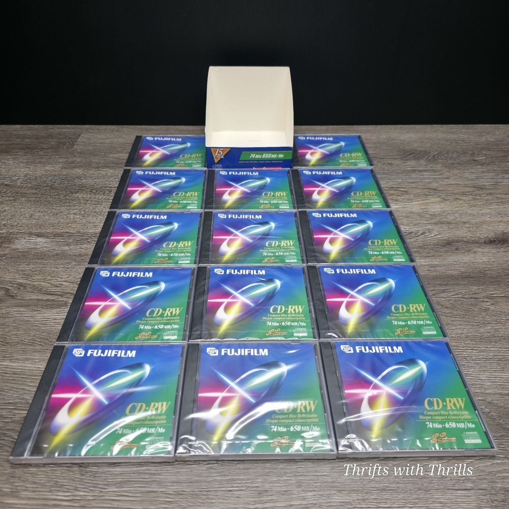 Fujifilm CD-RW 74 Min 650MB Rewritable Compact Disk - Lot Of 14 - New CD-RW's